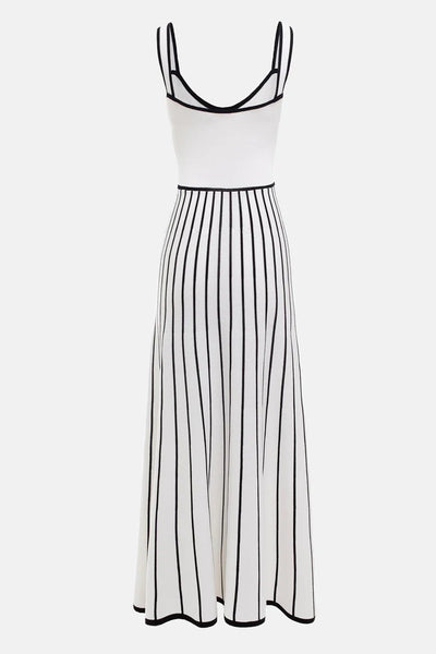 Pag Örgü Askılı Midi Elbise