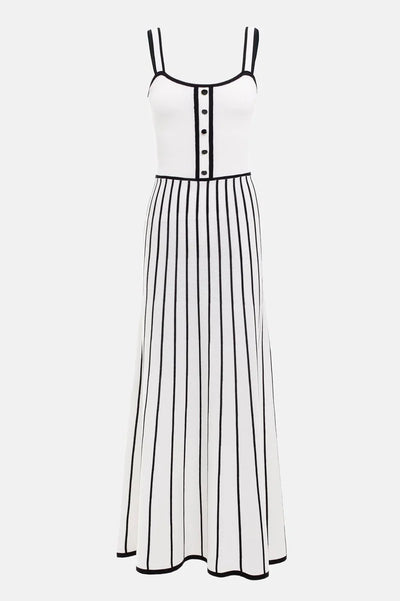 Pag Örgü Askılı Midi Elbise