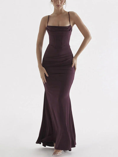 Kare Yaka Dantelli Korse Balık Kuyruk Abiye