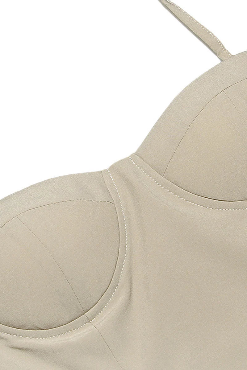 Seksi Askılı Midi Elbise