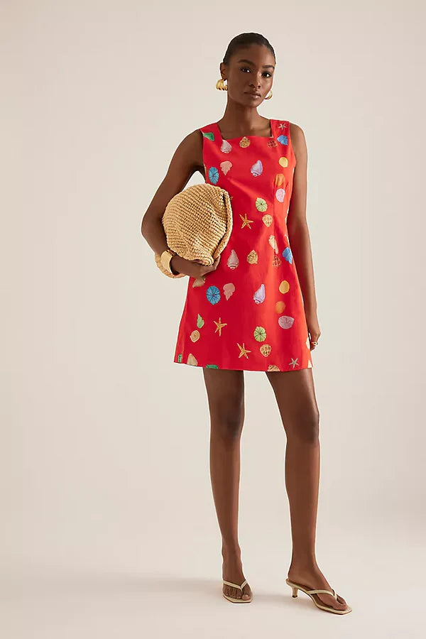 Ioana Baskılı Mini Elbise