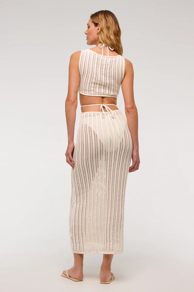 Kroşe Tarzı Kesik Maxi Elbise