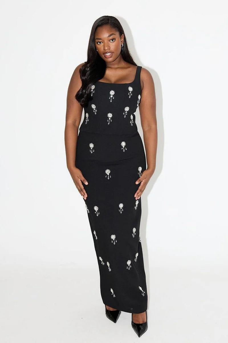 Lucinda Tek Omuz Maxi Kayık Elbise