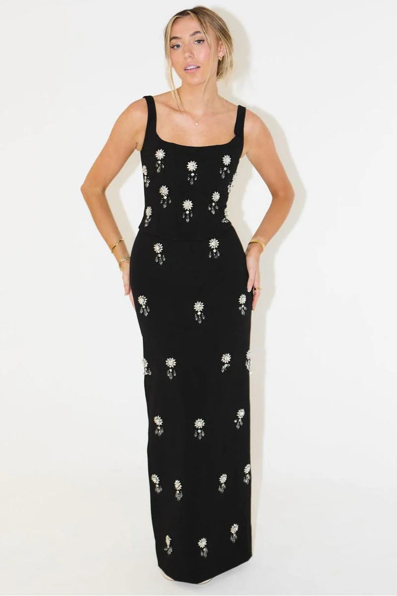 Lucinda Tek Omuz Maxi Kayık Elbise