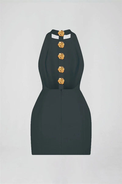 Rebecca Halter Sırtı Açık Mini Elbise