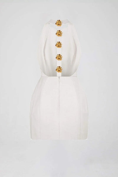 Rebecca Halter Sırtı Açık Mini Elbise