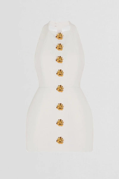 Rebecca Halter Sırtı Açık Mini Elbise